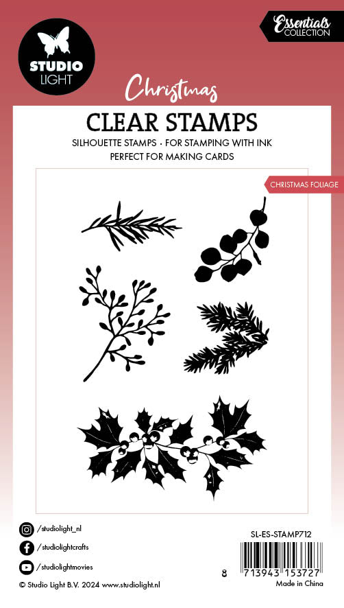 SL Clear Stamp Christmas Foliage Essentials 5 PC