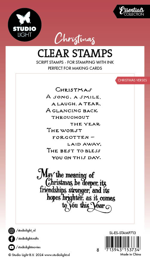 SL Clear Stamp Christmas Verses Essentials 2 PC