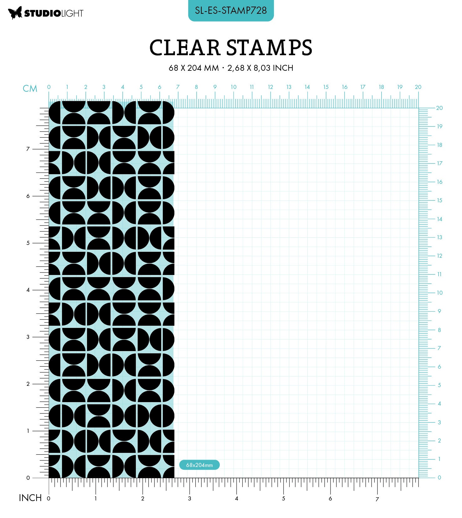 SL Clear Stamp Retro Pattern Essentials 1 PC