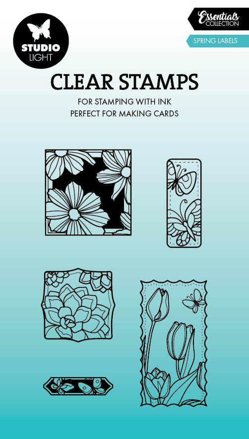 SL Clear Stamp Spring Labels Essentials 5 PC