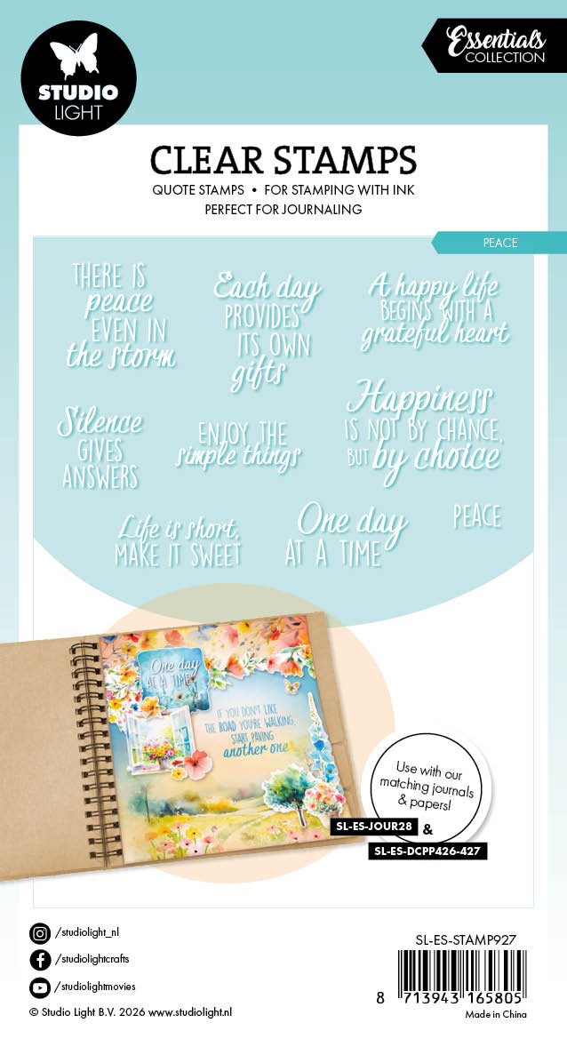 SL Clear Stamp Quotes - Peace Essentials 9 Pieces
