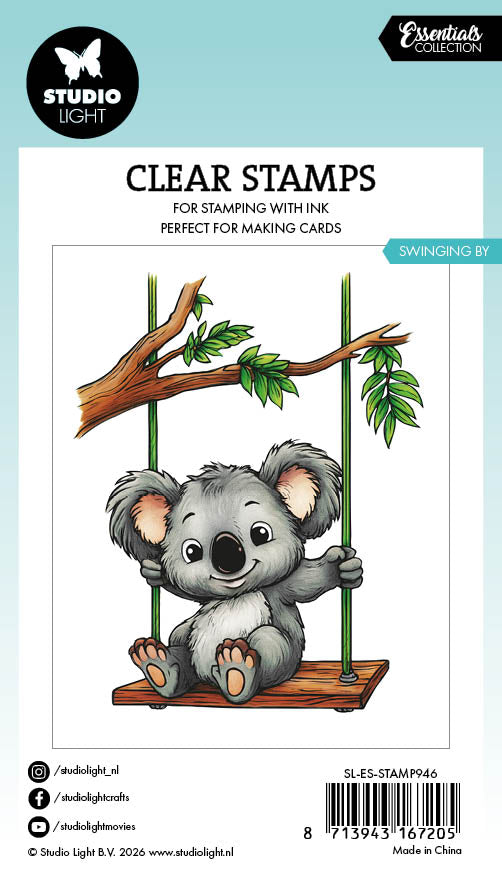 SL Clear Stamps Swinging By - Koala Essentials 1 Piece