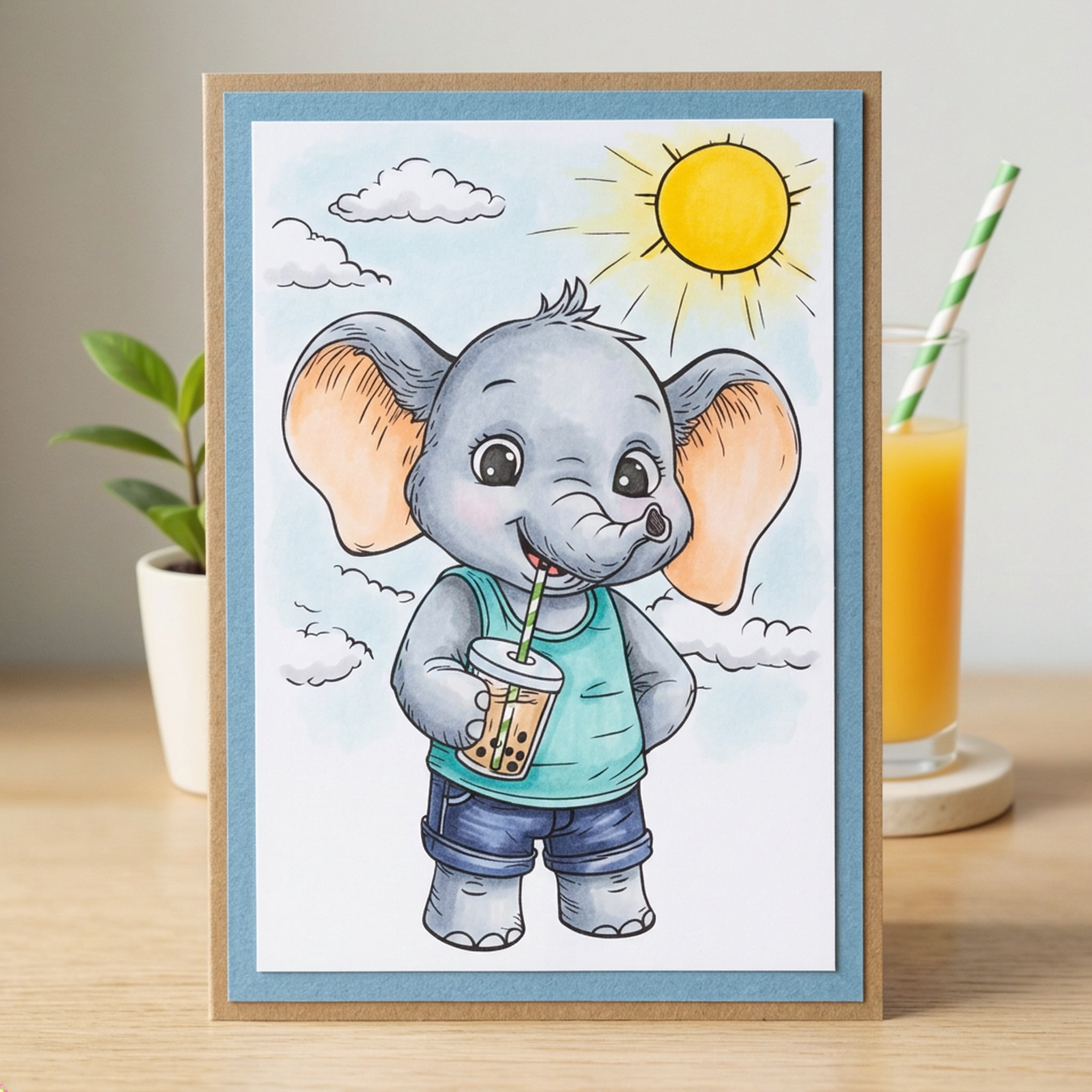 SL Clear Stamps Juicy Joy - Elephant Essentials 1 Piece