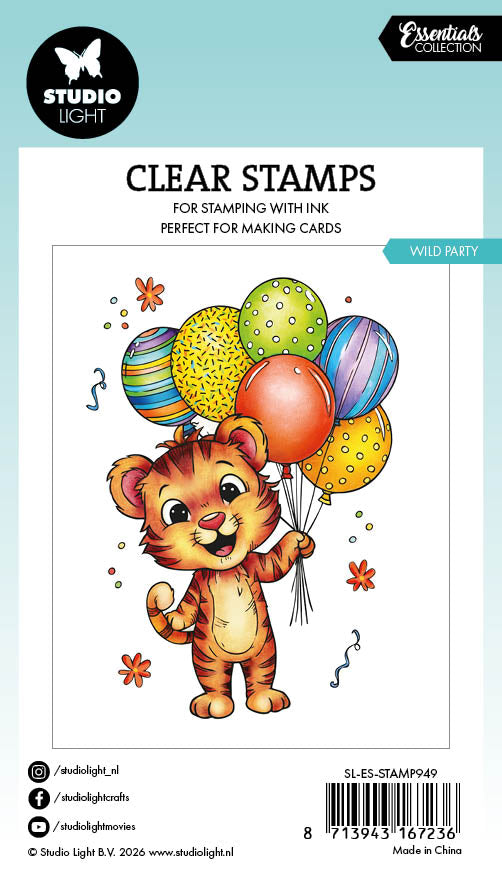 SL Clear Stamps Wild Party - Tiger Essentials 1 Piece