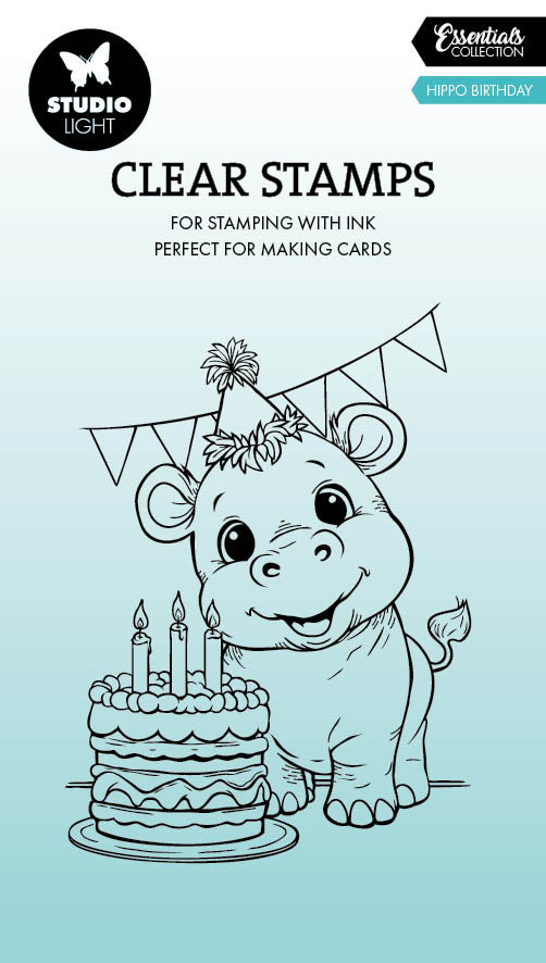 SL Clear Stamps Hippo Birthday Essentials 1 Piece