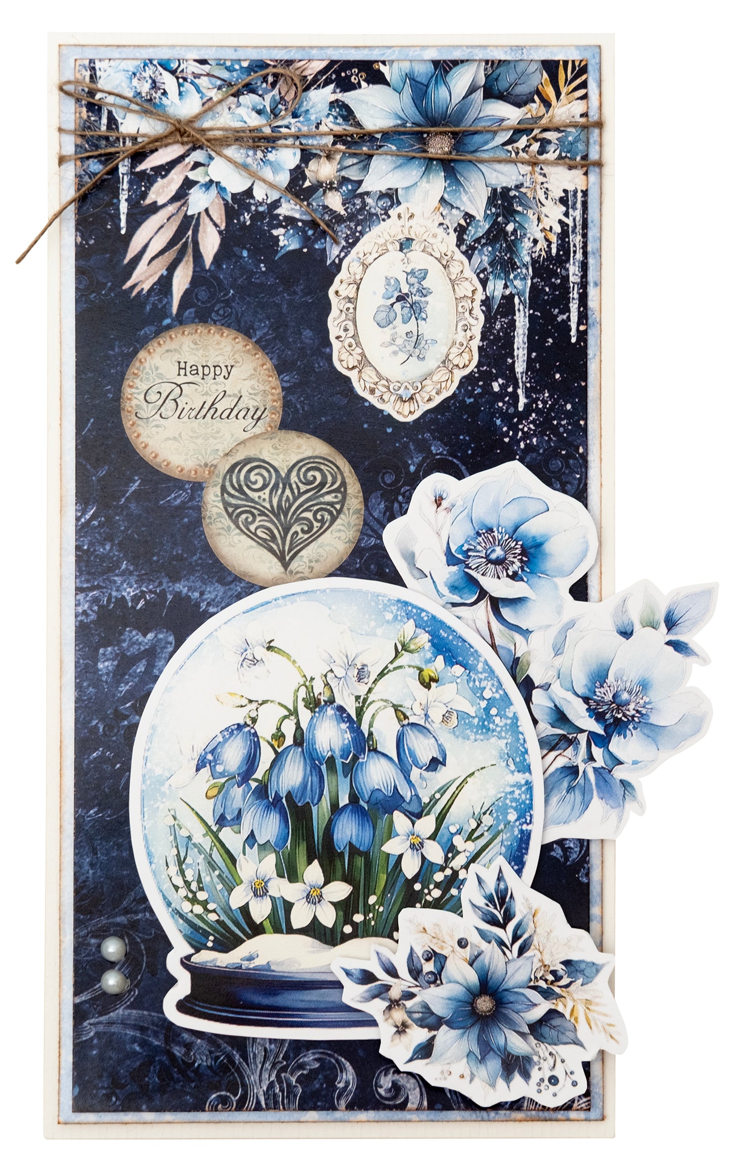 SL Design Paper Pad Backgrounds Frozen Flowers 36 SH