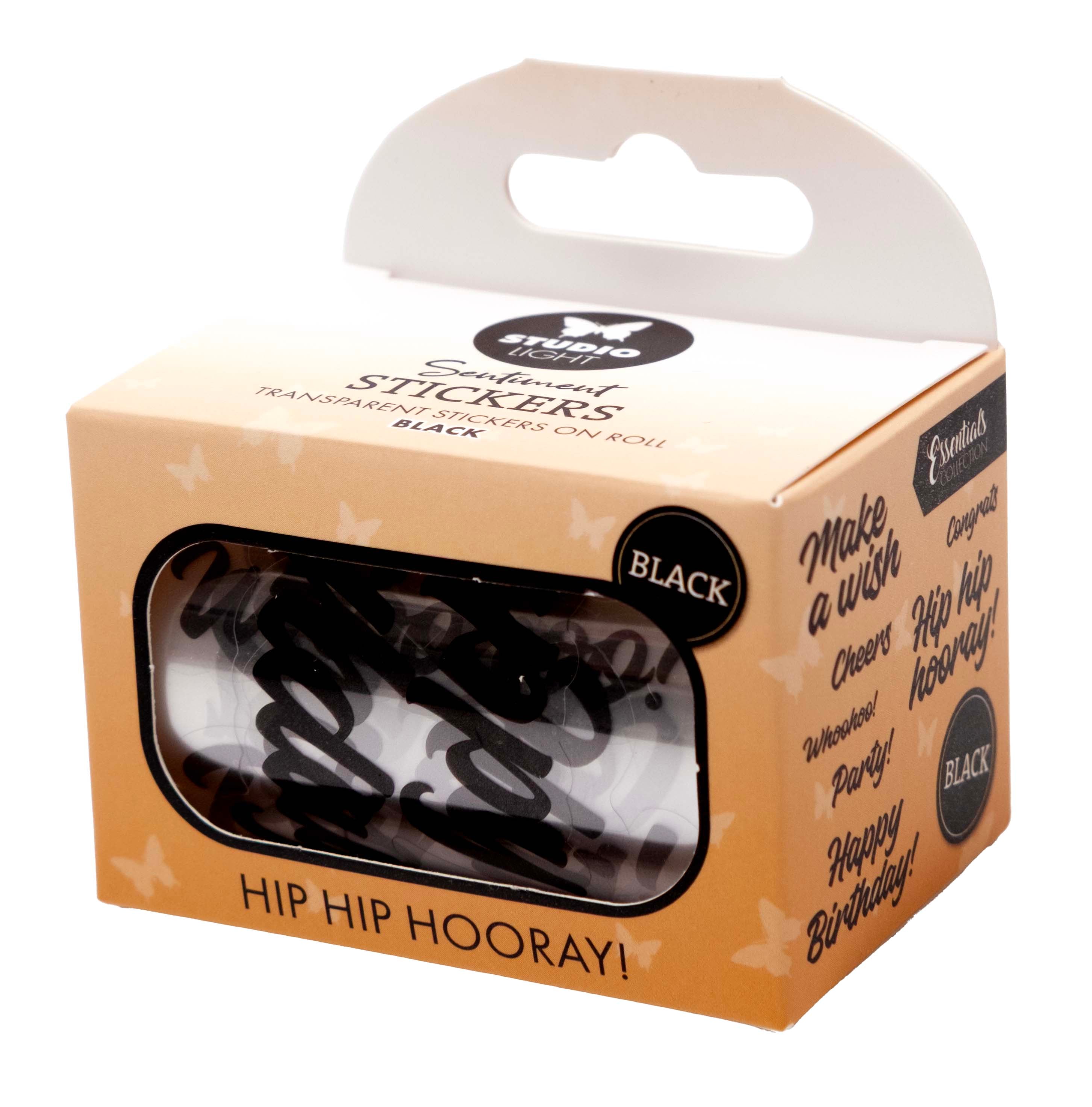 SL Clear Stickers Black - Hip Hip Hooray Essentials 5 Meter