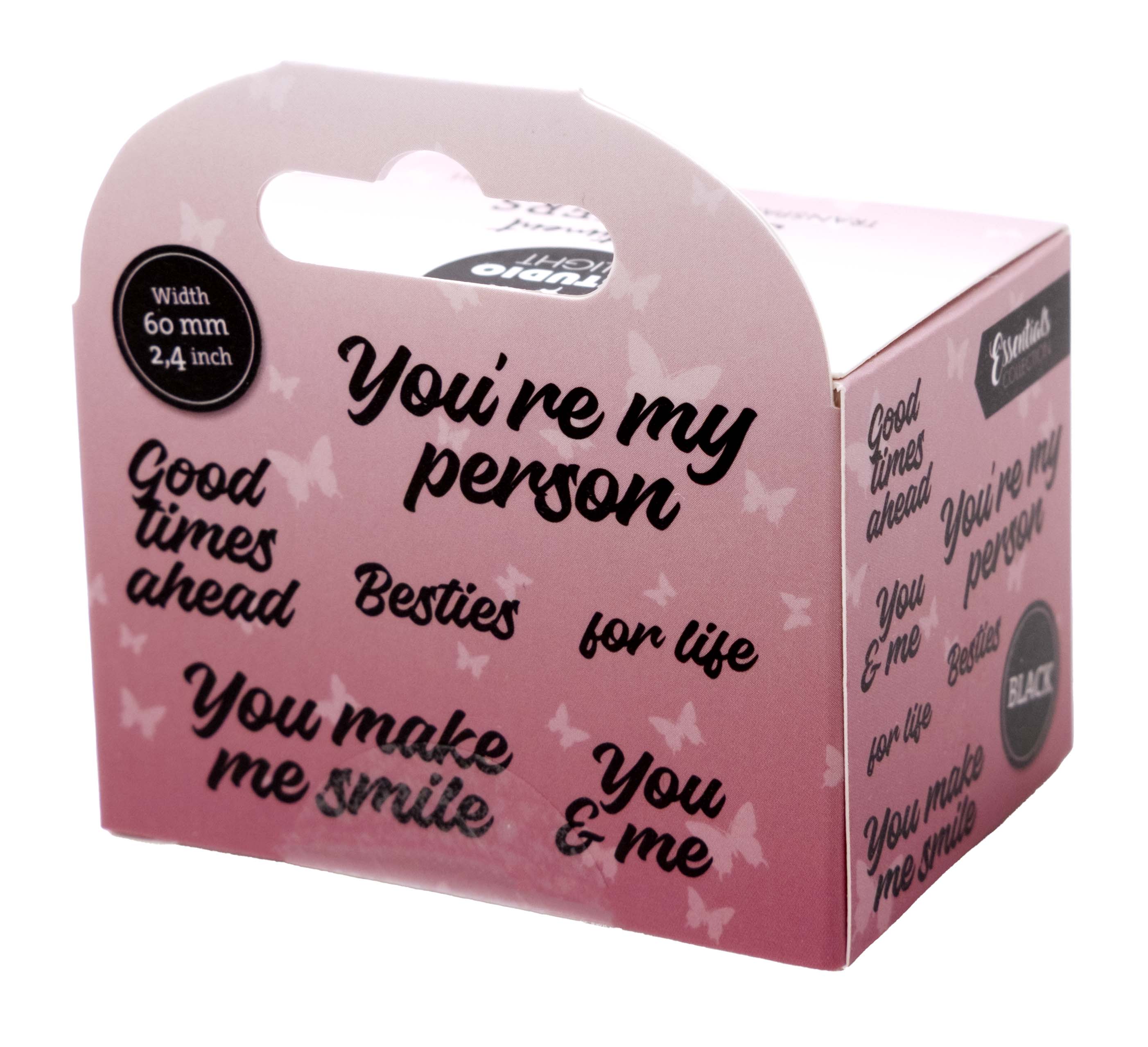 SL Clear Stickers Black - You're My Person Essentials 5 Meter