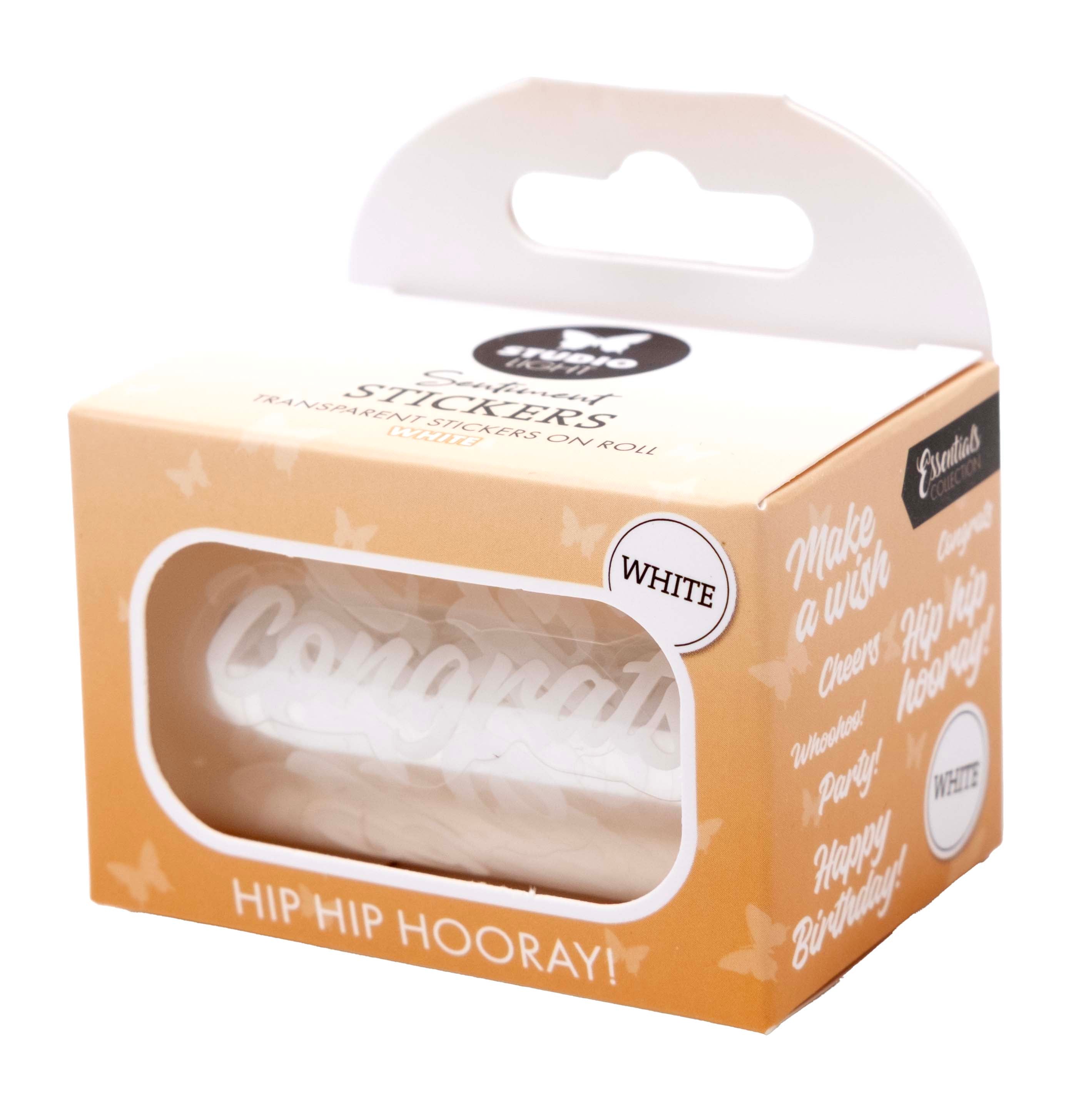 SL Clear Stickers White - Hip Hip Hooray Essentials 5 Meter