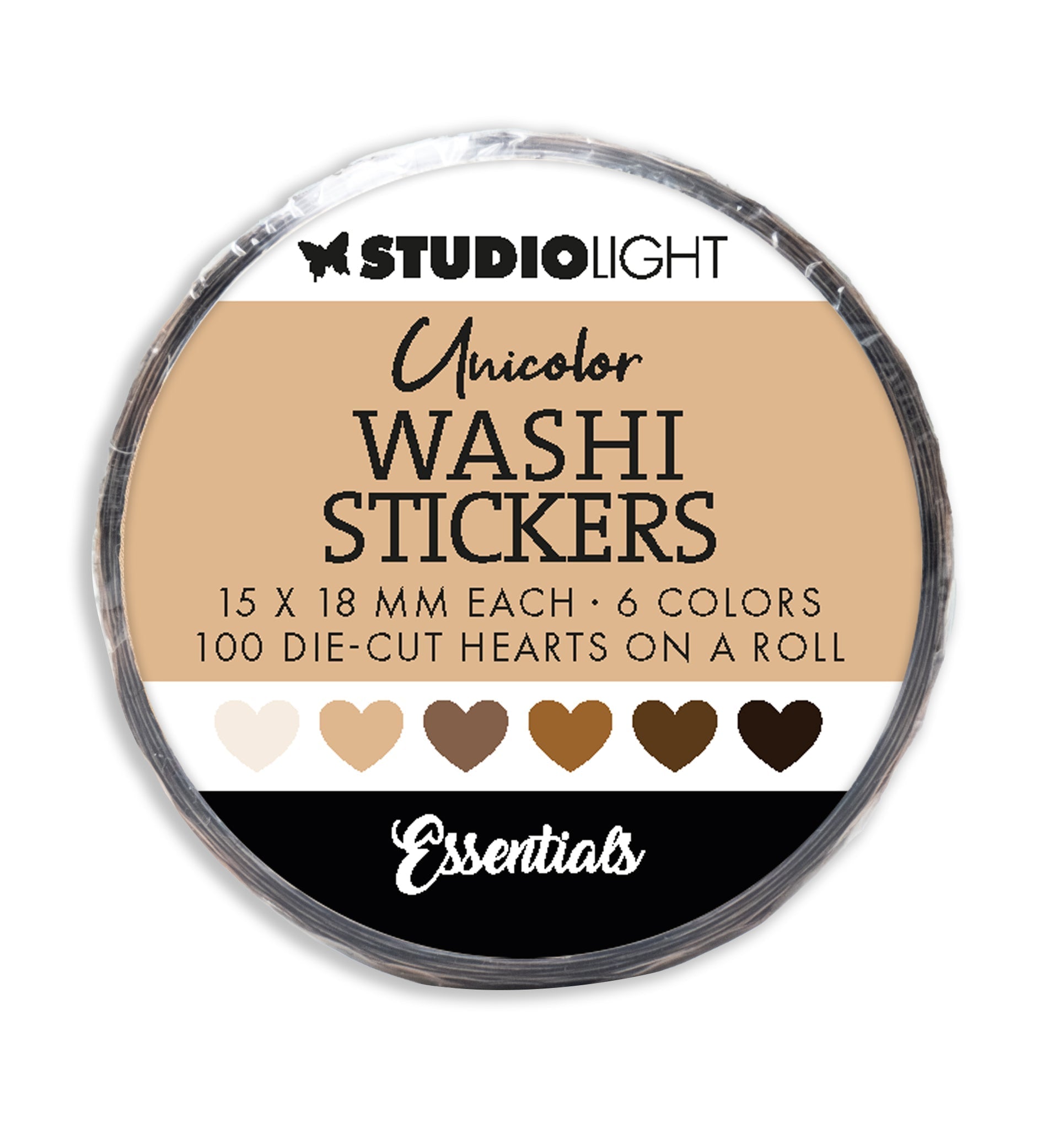 SL Washi Die-Cut Stickers Browns Essentials 1 PC