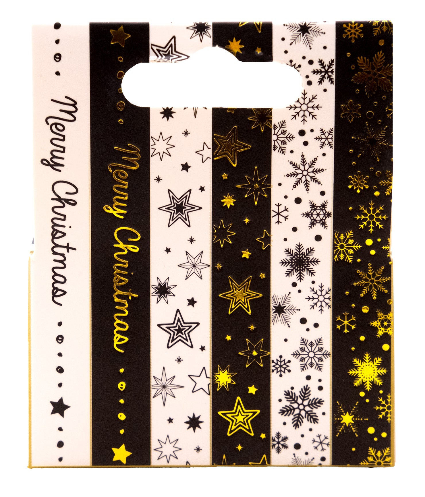 SL Washi Tape Black/White - Gold Essentials 6 PC