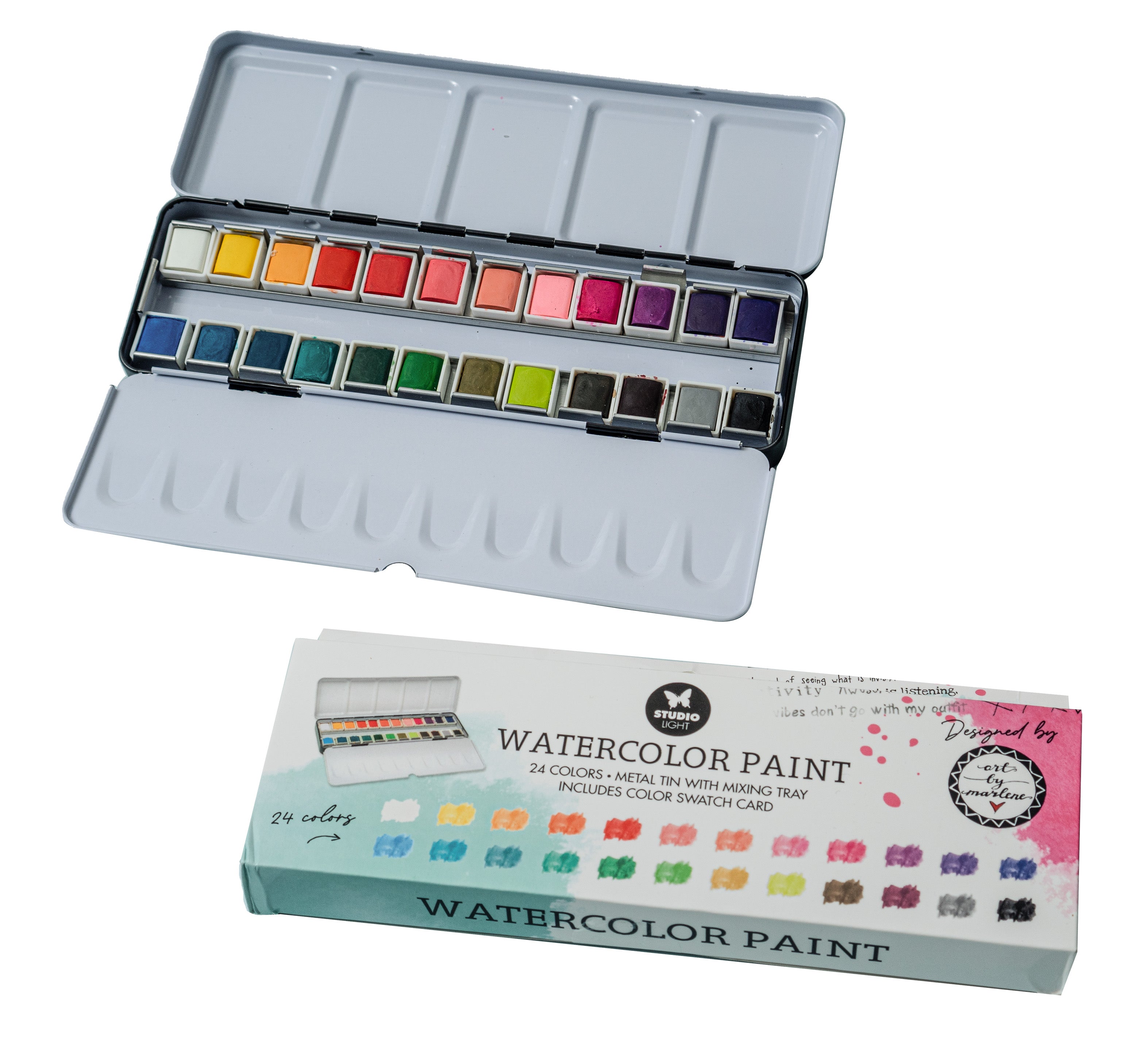 SL Watercolor Paint 24 Colors Essentials +ABM 220x70x20mm 1 PC 02
