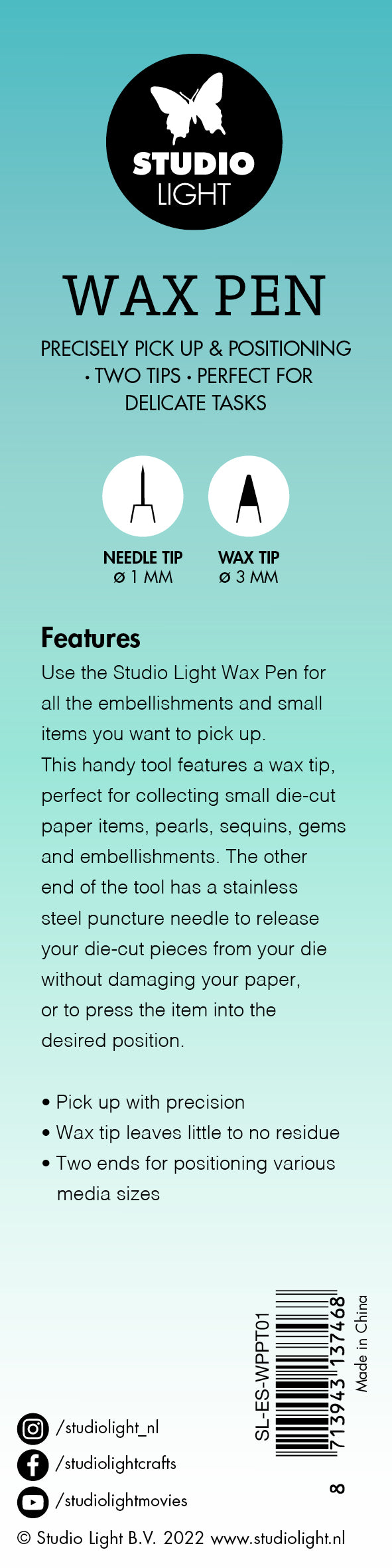 SL Wax Pen Pick-Up Tool Essential Tools 156x10x10mm 1 PC nr.01
