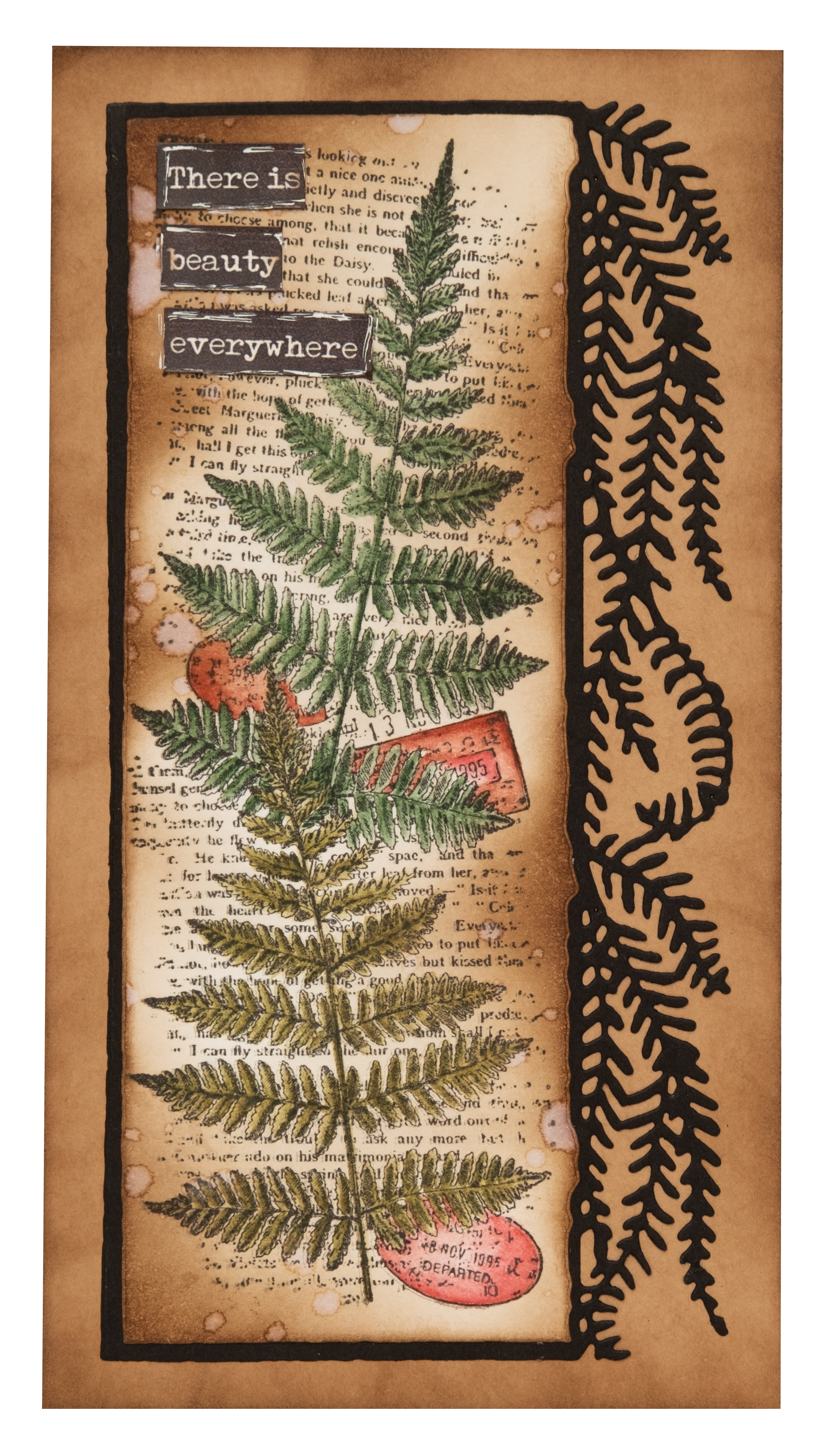 SL Clear Stamp Fern Background Grunge Collection 1 PC