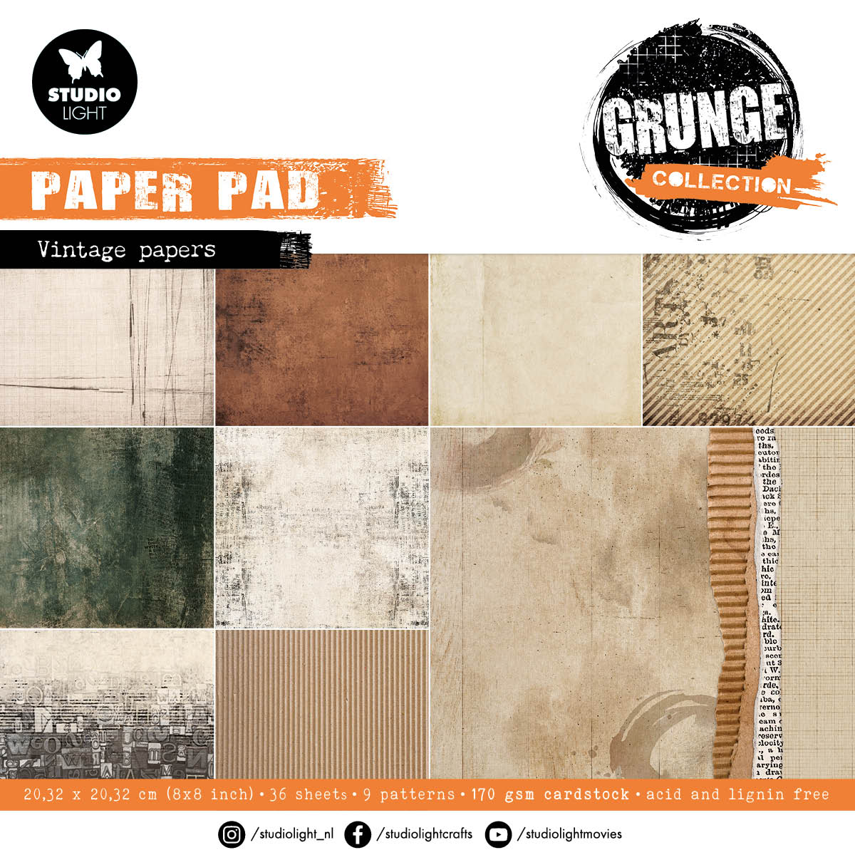 SL Paper Pad Vintage Papers Grunge Collection 36 SH