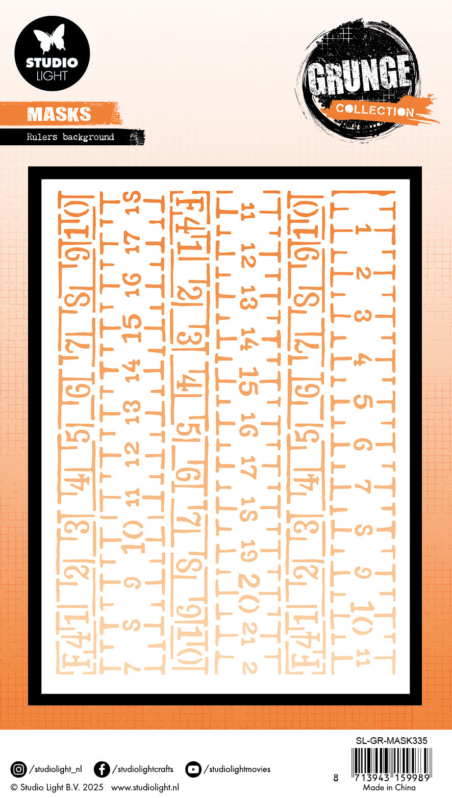 SL Mask Ruler Background Grunge Collection 1 PC