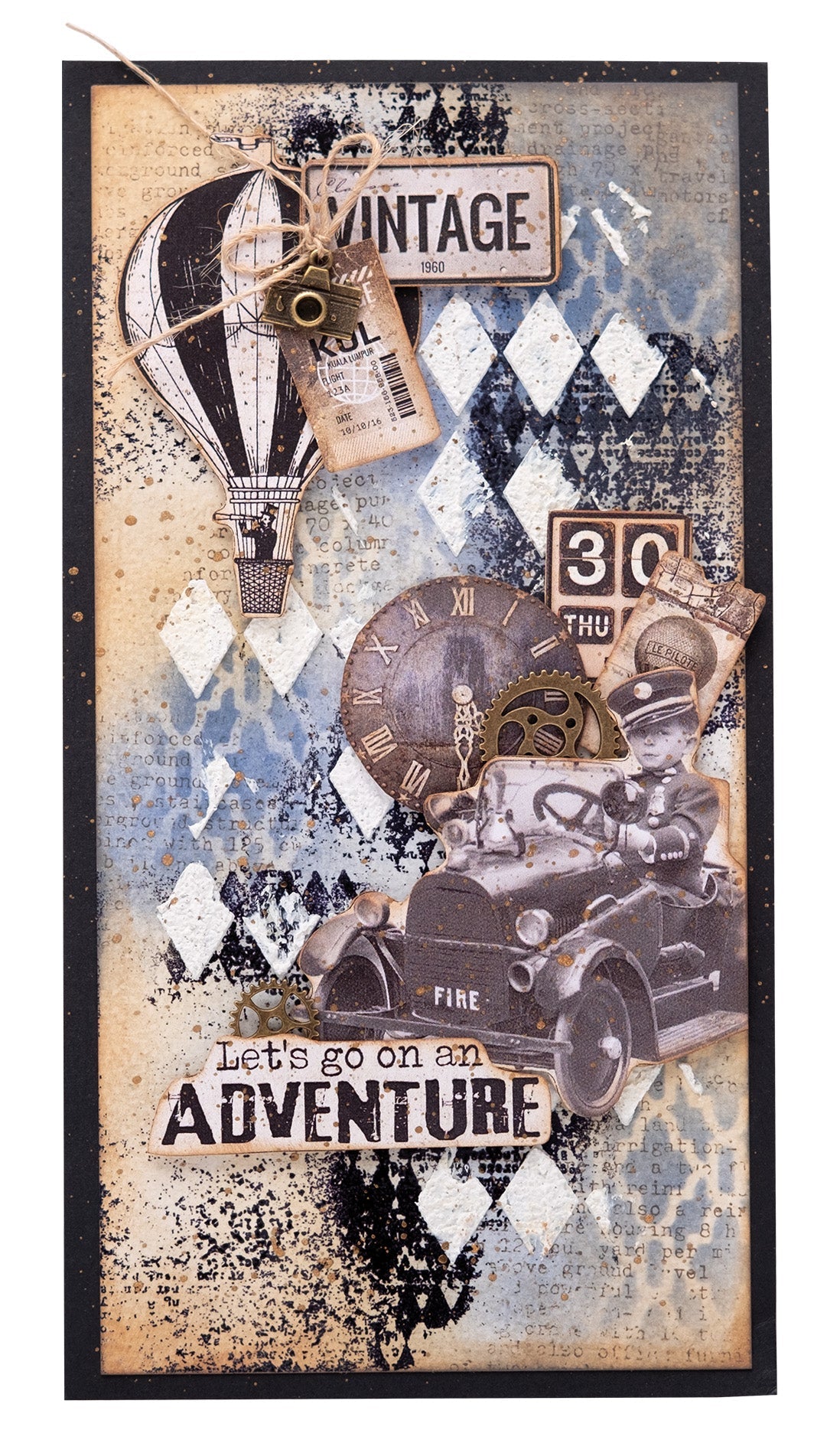 SL Clear Stamp Diamond Pattern Grunge Collection 1 PC