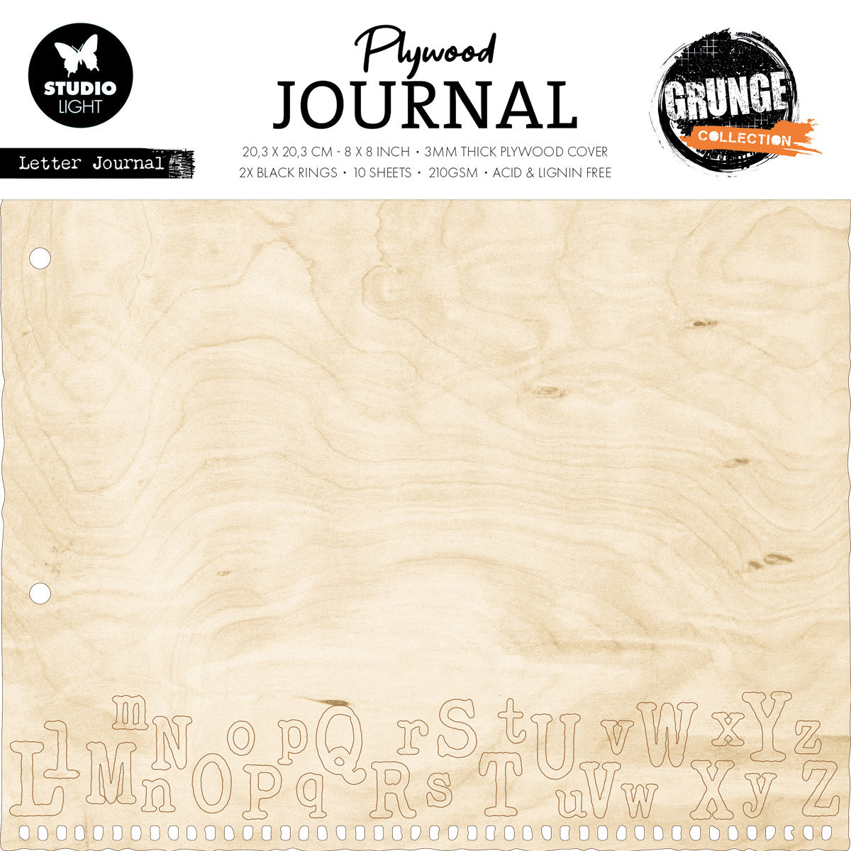 SL Plywood Journal Letter Journal Grunge Collection 14 PC