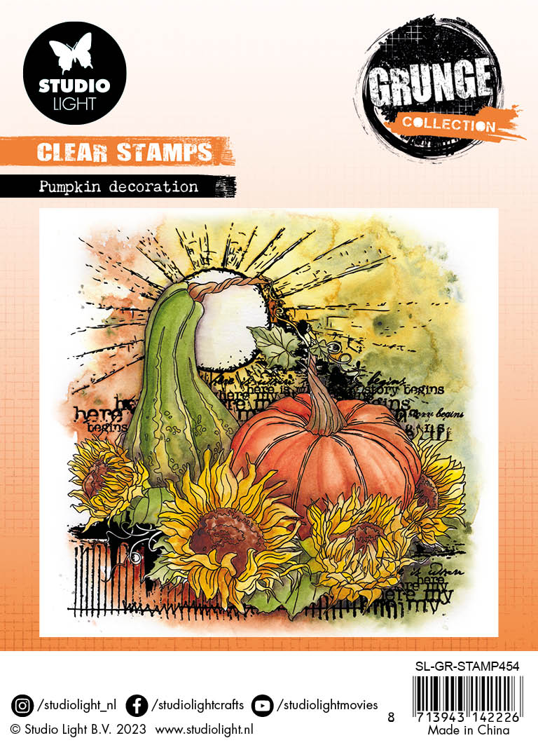 SL Clear Stamp Pumpkins Grunge Collection 122x122x3mm 1 PC nr.454