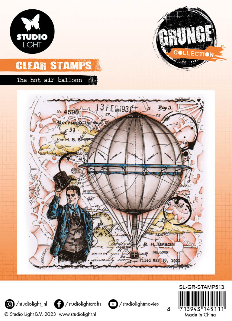 SL Clear Stamps The Hot Air Balloon Grunge Collection 122x122x3mm 1 PC nr.513