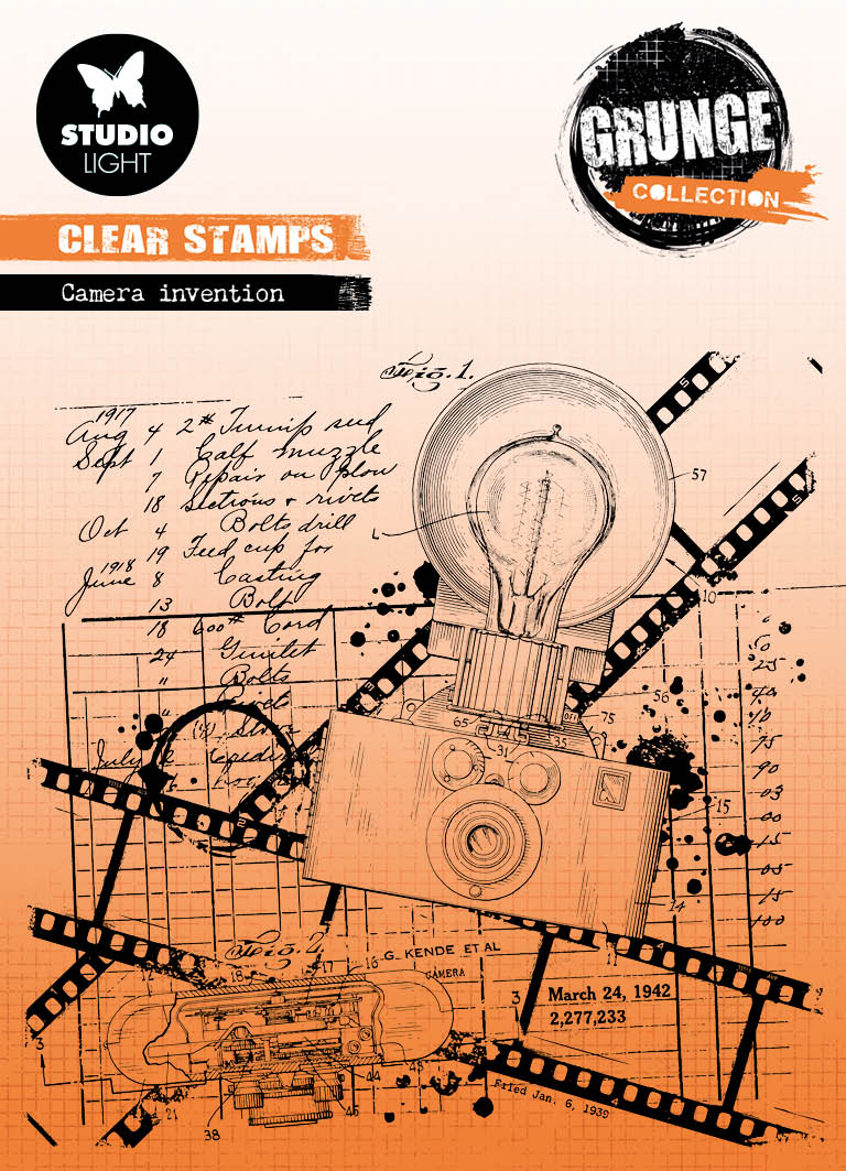 SL Clear Stamps Camera Invention Grunge Collection 122x122x3mm 1 PC nr.514