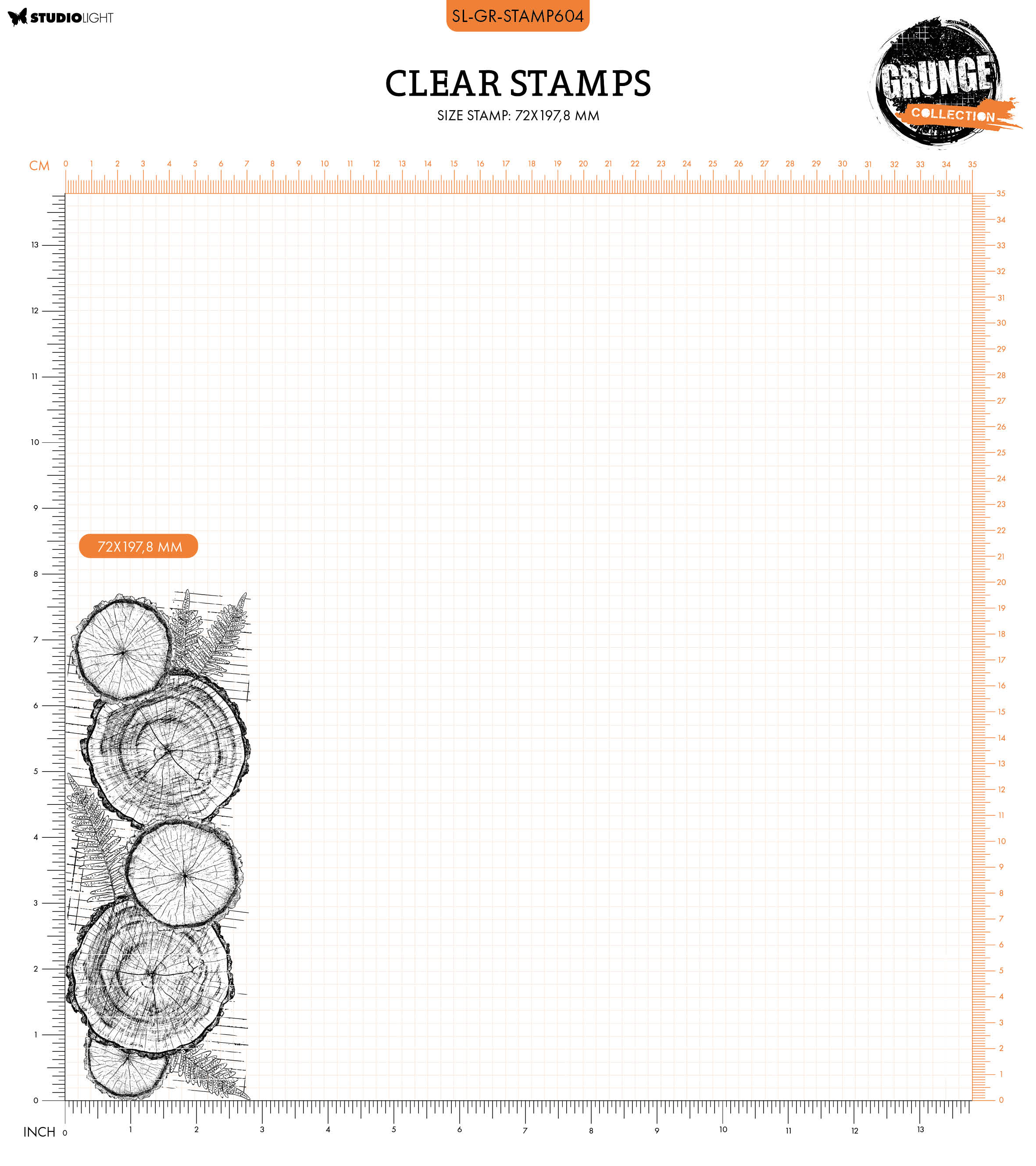 SL Clear Stamp Natural Background Grunge Collection 1 PC