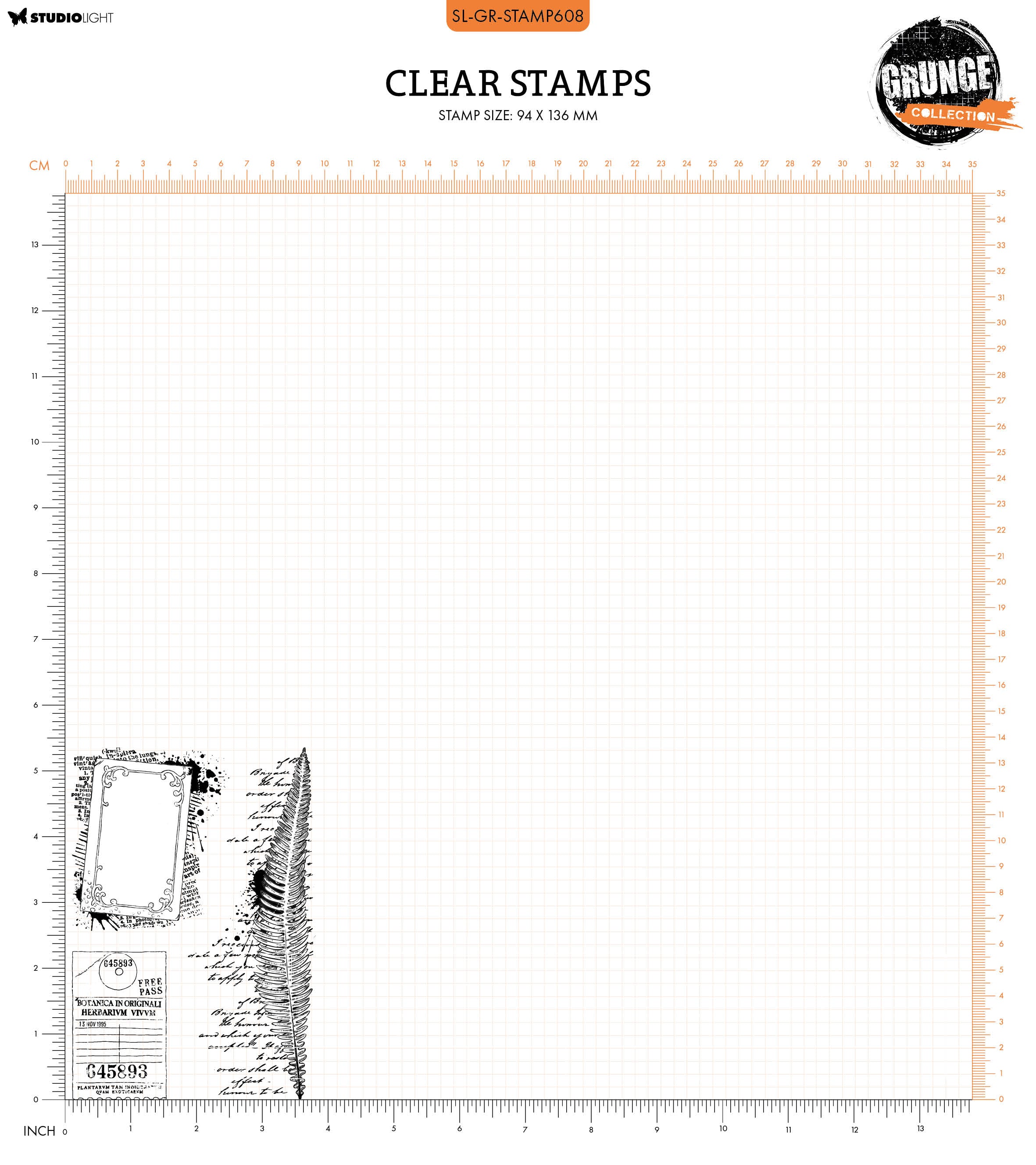 SL Clear Stamp Vintage Labels Grunge Collection 3 PC