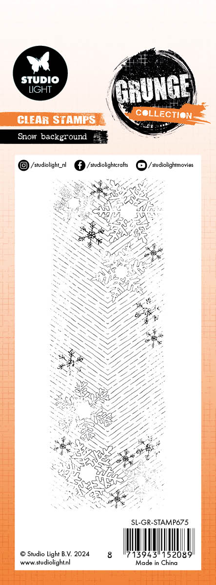 GR Clear Stamp Snow Background Grunge Collection 1 PC