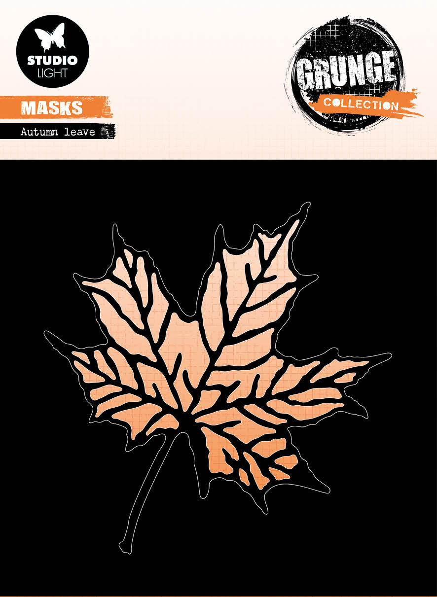 SL Mask Autumn Leaf Grunge Collection 150x150x1mm 1 PC nr.203