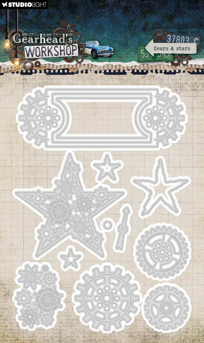 SL Cutting Dies Gears & Stars Gearhead's Workshop 13 Pieces