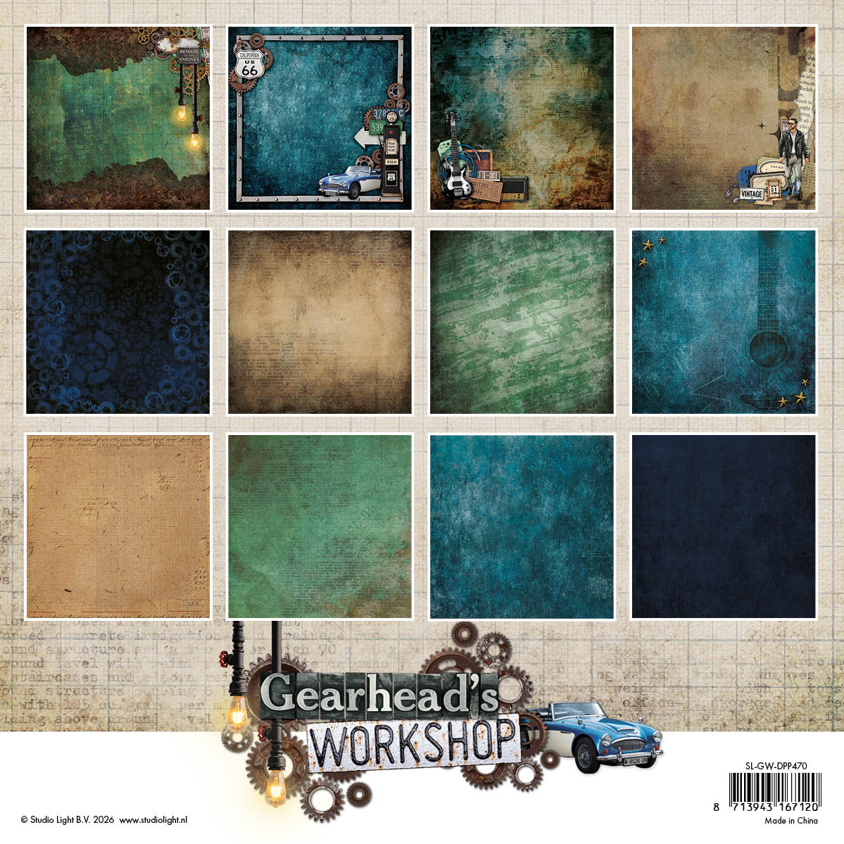 SL Designer Paper Pad Background Paper Pad Gearhead's Workshop 36 Sheets