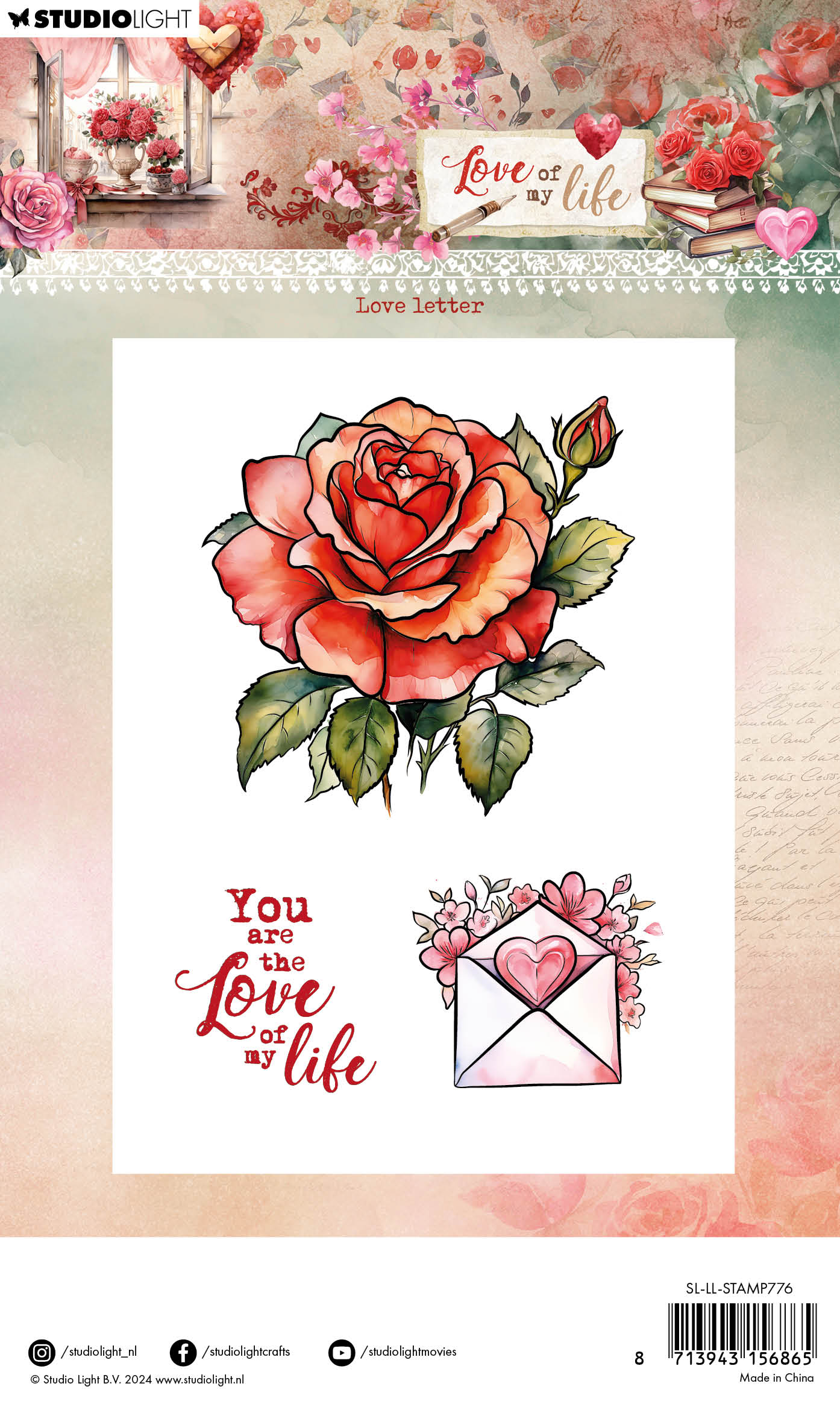 SL Clear Stamp Love Letter Love Of My Life 3 PC