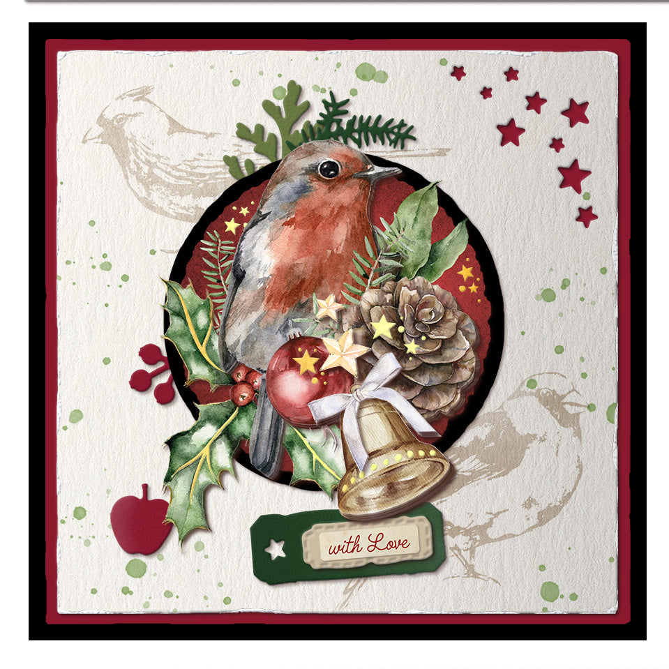 SL Clear Stamp Birds Magical Christmas 93x134x3mm 3 PC nr.499