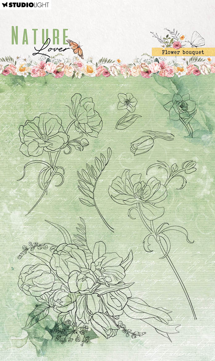 SL Clear Stamps Flower Bouquet Nature Lover 99x139x3mm 7 PC nr.592