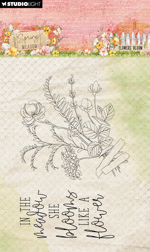 SL Clear Stamp Flower Bloom Spring Meadow 2 PC