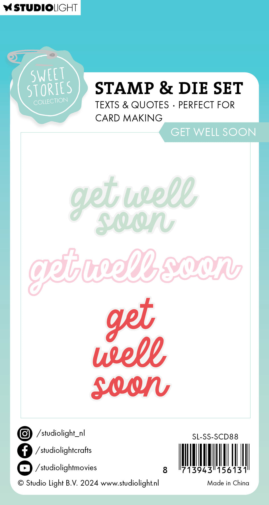 SL Stamp & Cutting Die Get Well Soon Sweet Stories 2 PC