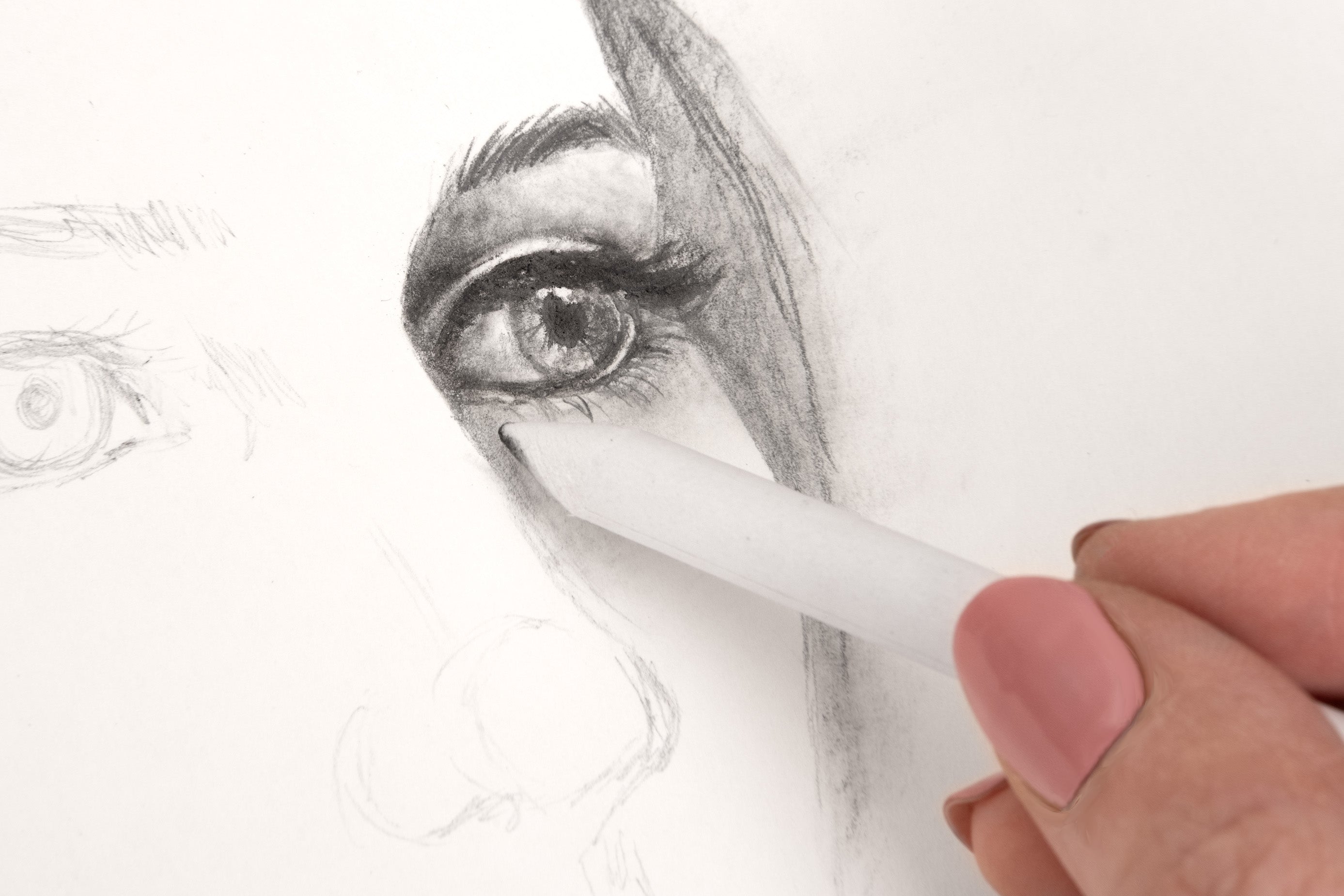 SL Drawing Tools Paper Blending Stumps & Sand Paper Essentials 7 Pieces