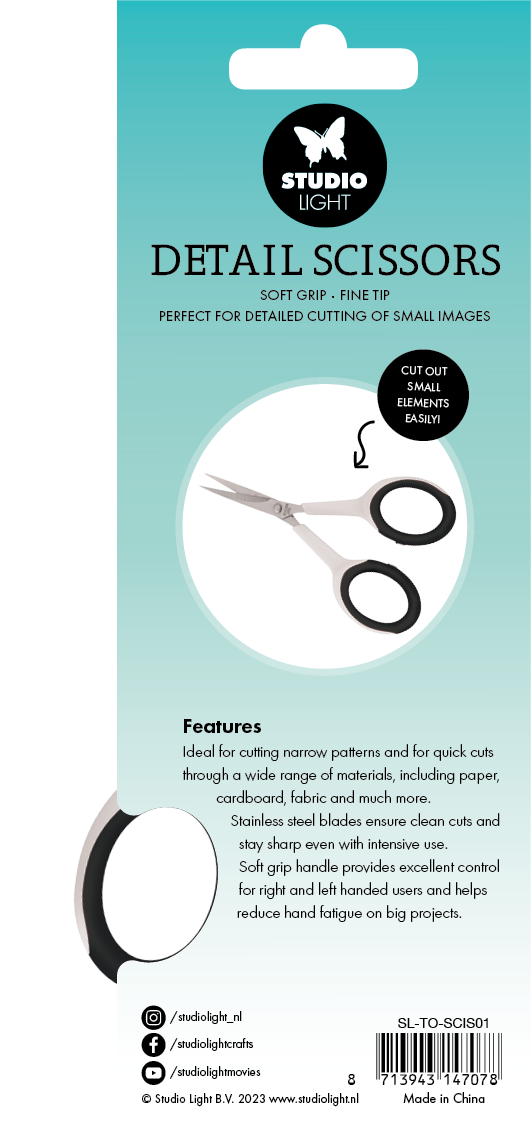 SL Detail Scissor Soft Grip Fine Tip Essentials Tools 60x104x5mm 1 PC nr.01