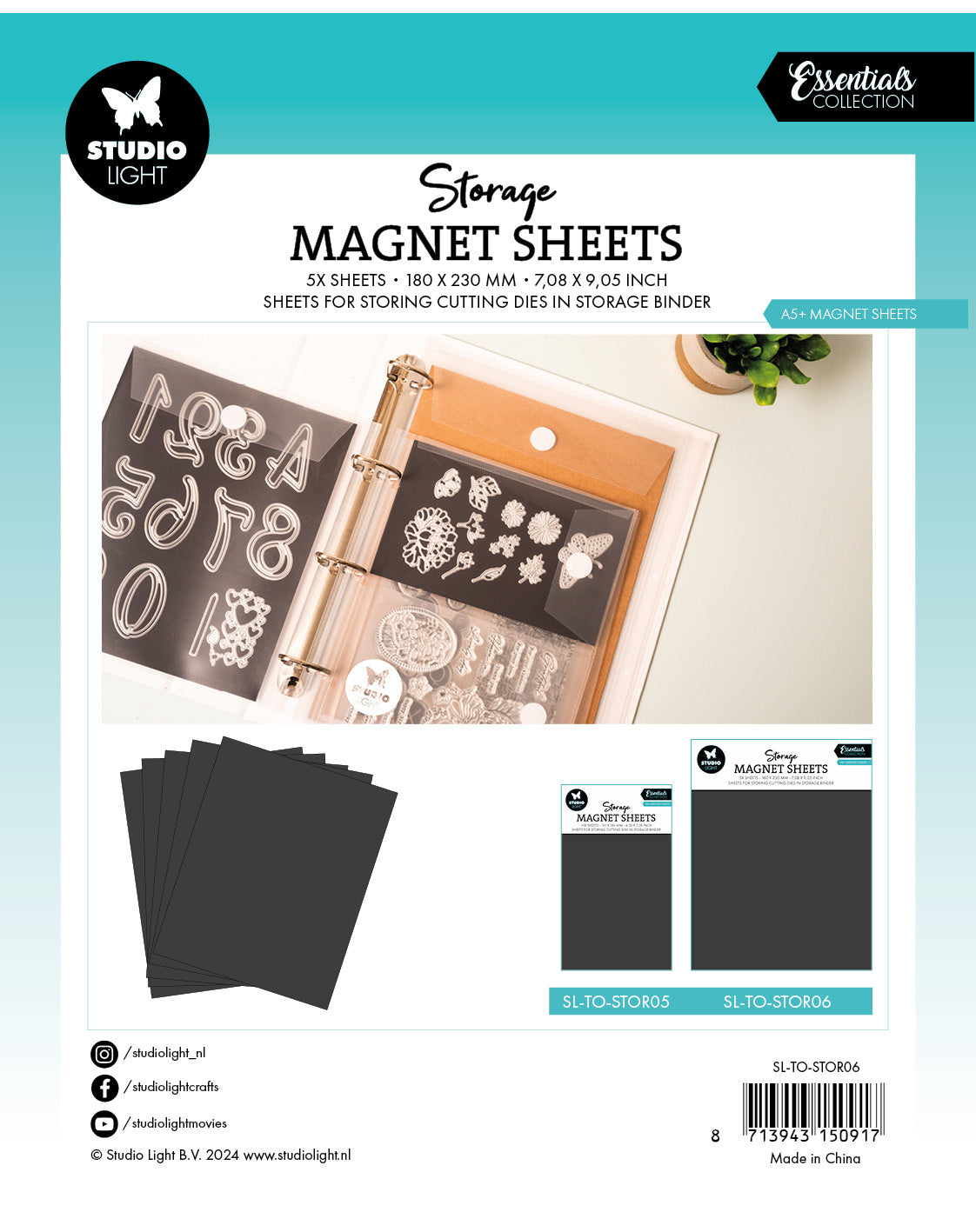 SL Storage Magnet Sheet A5+ Sheet Essentials 5 PC