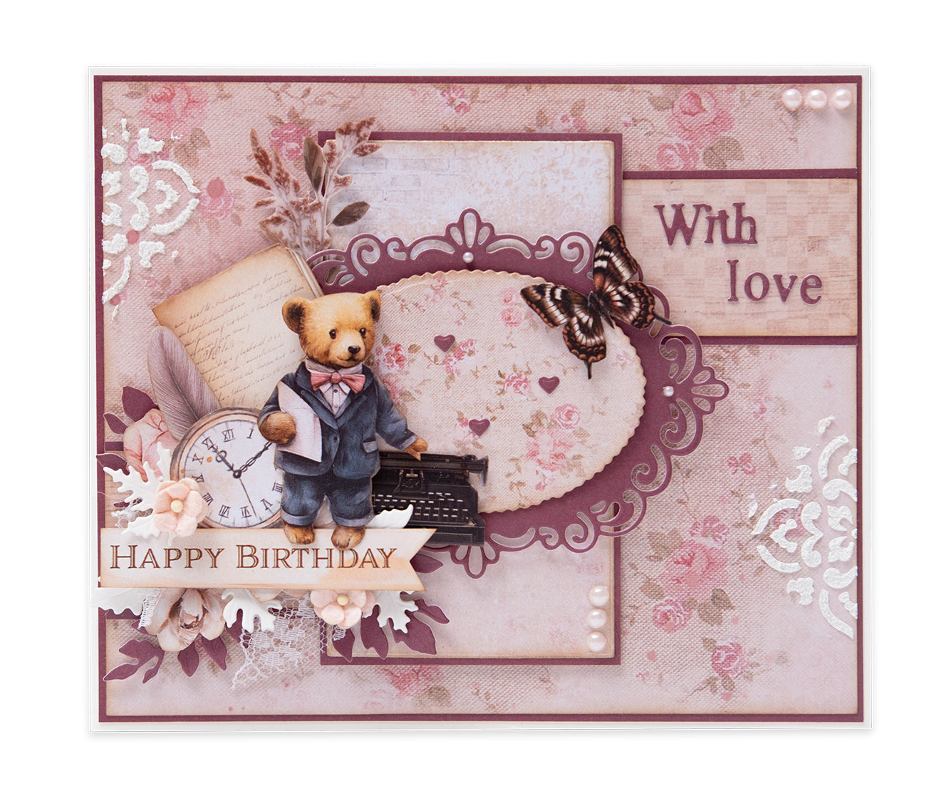 SL Cutting Die Bear Gift Bag Accessories Teddy's Tea Time 7 Pieces
