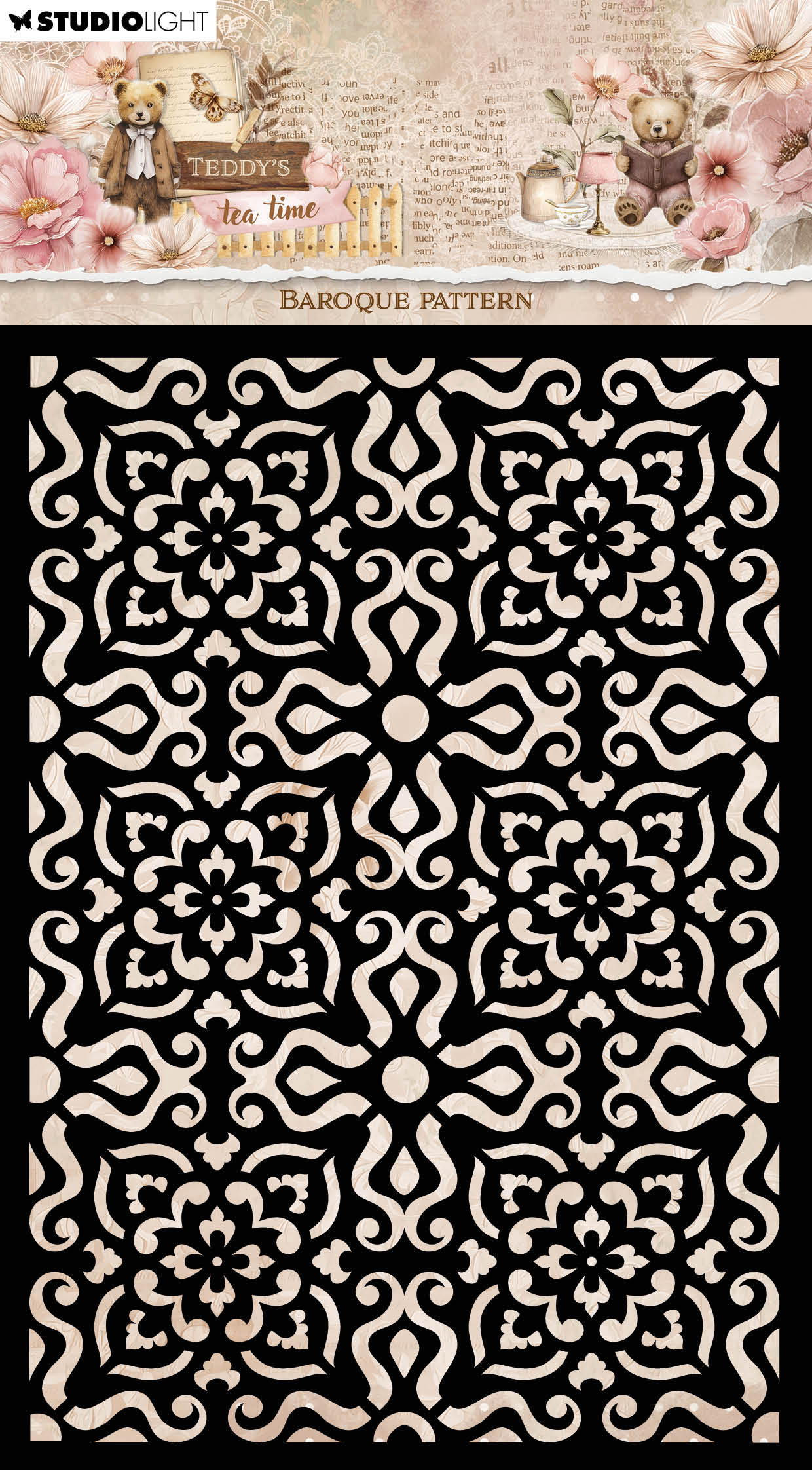 SL Mask Baroque Pattern Teddy's Tea Time 1 Piece