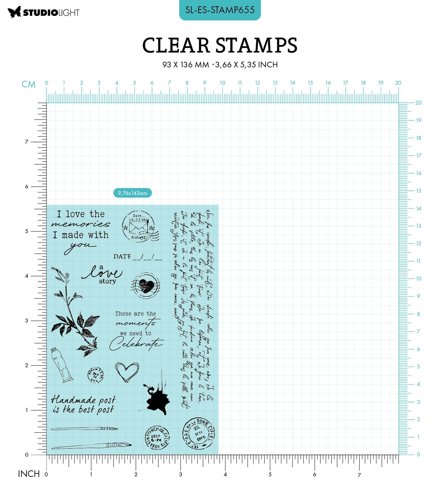 SL Clear Stamps Elements Vintage Diaries 17 PC