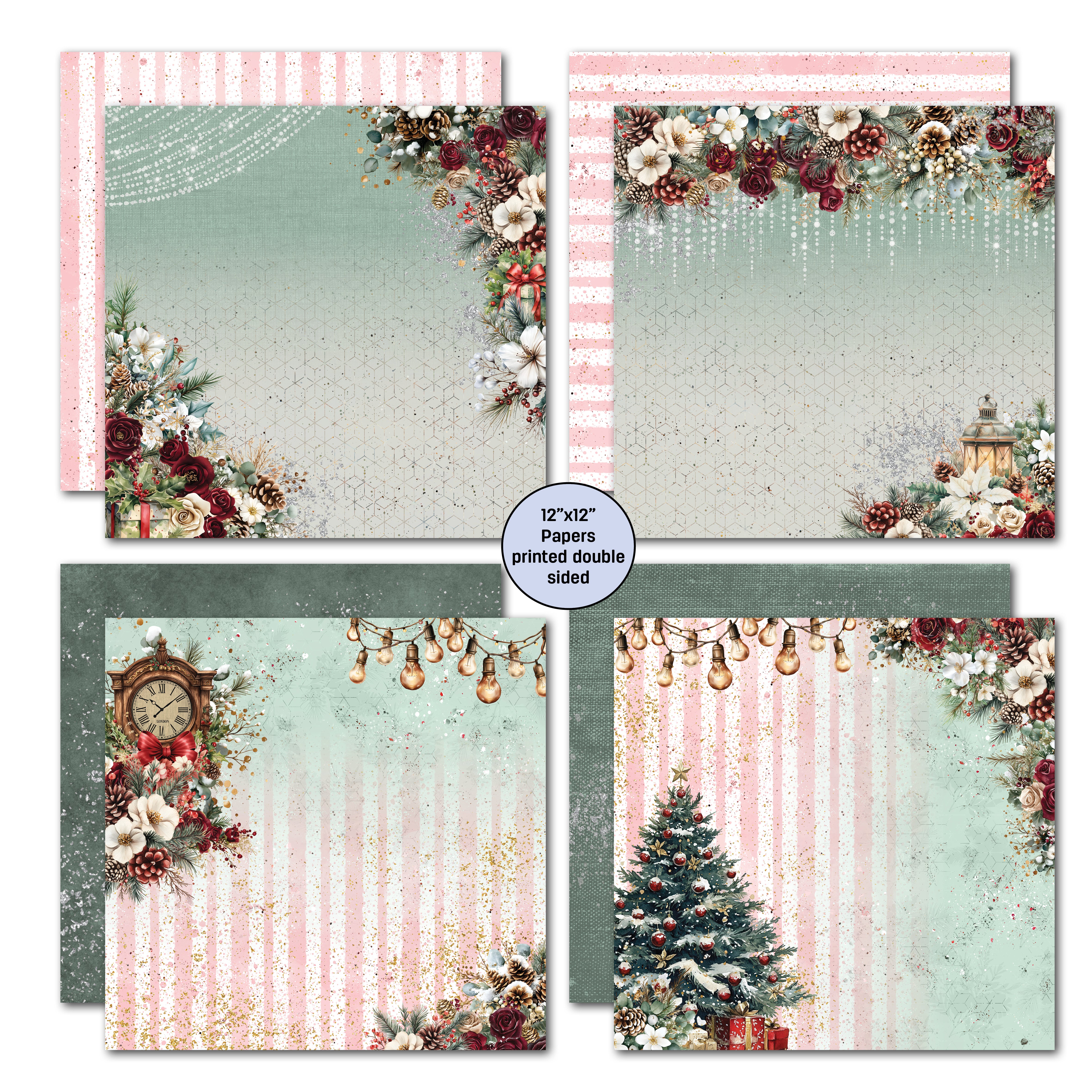 3Quarter Designs Silent Night 12x12 Designer Paper & Diecuts Set