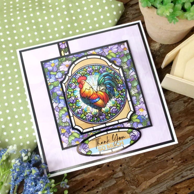 Stained Glass Wonderful Wildlife Luxury Topper Collection