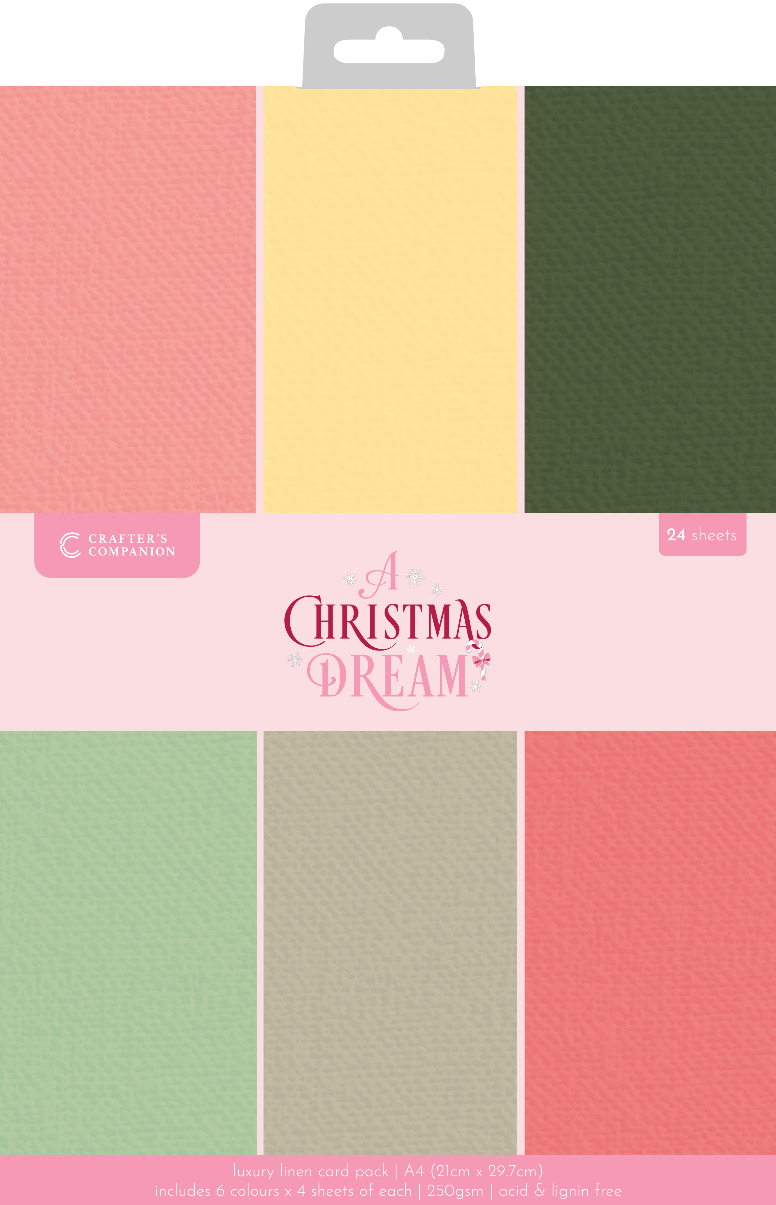 Sara Signature A Christmas Dream Luxury Linen Card - A4