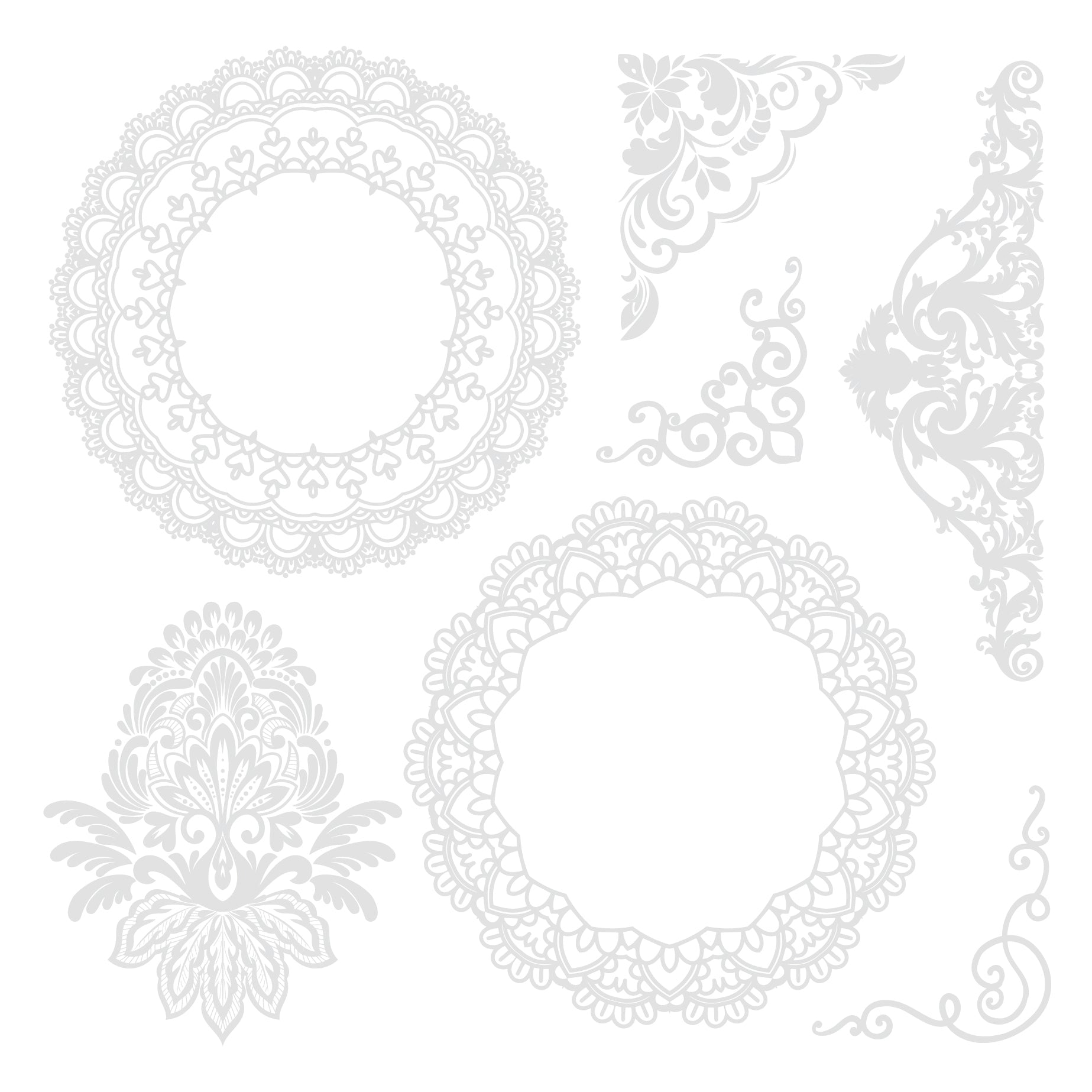 Sara Signature Antique Lace - 6" x 6" Embellishment Rub Ons