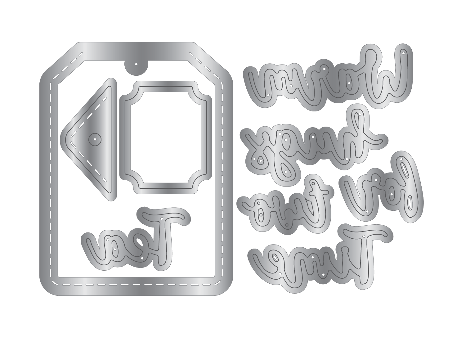 Sara Signature The Gilded Age Stamp, Die & Stencil Set - Tea Bag