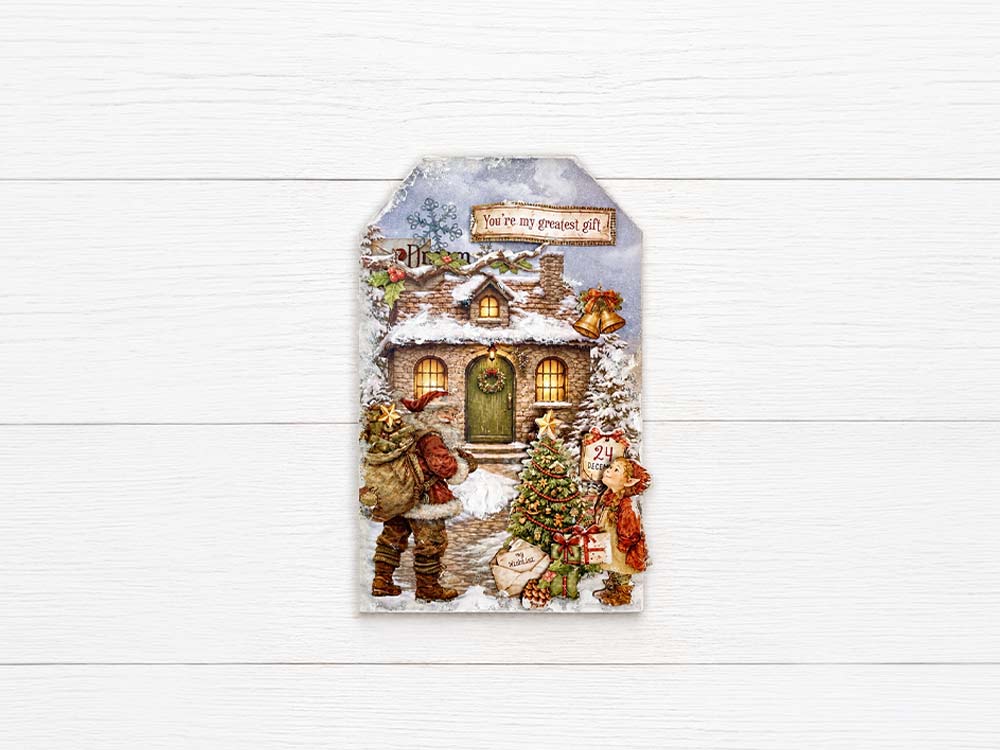 Printed Decorative Rub-On Selection For Art And Craft cm 20.5x23 - Silent Night