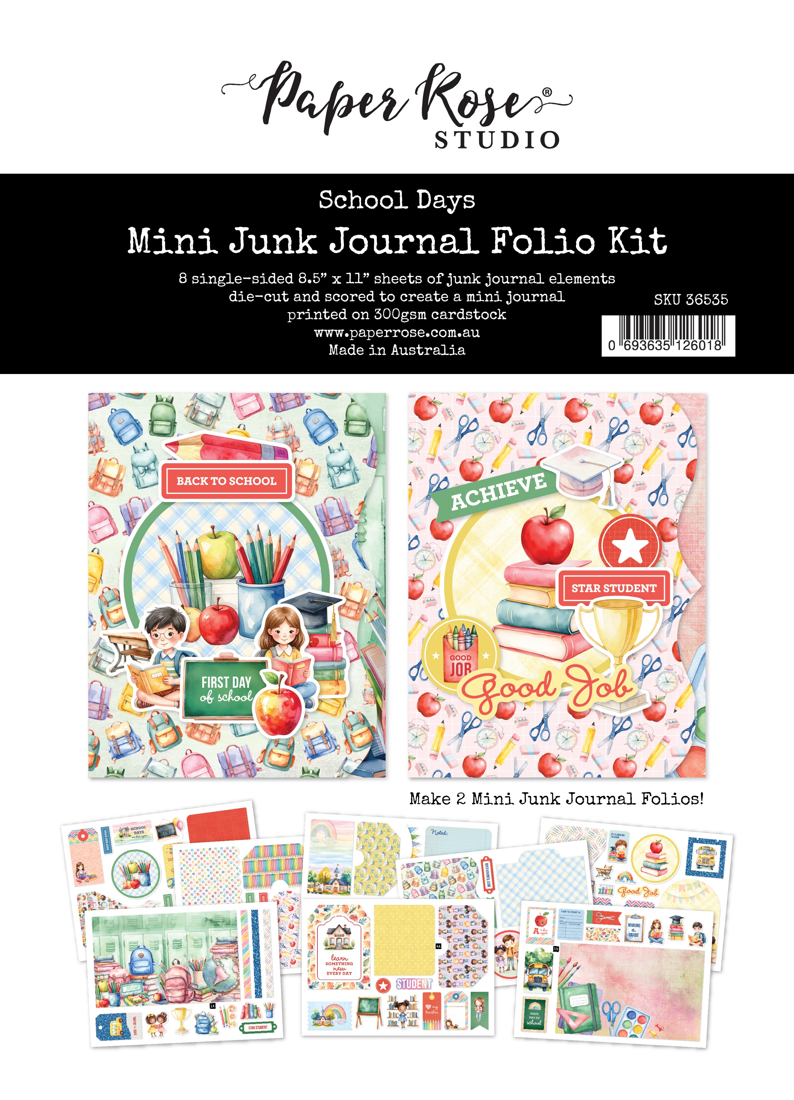 School Days 8.5x11" Mini Folio Kit 36535