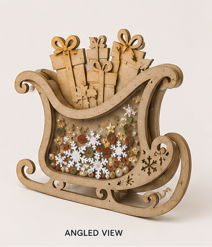 CrafTreat 3D Shaker Chipboards - Sleigh